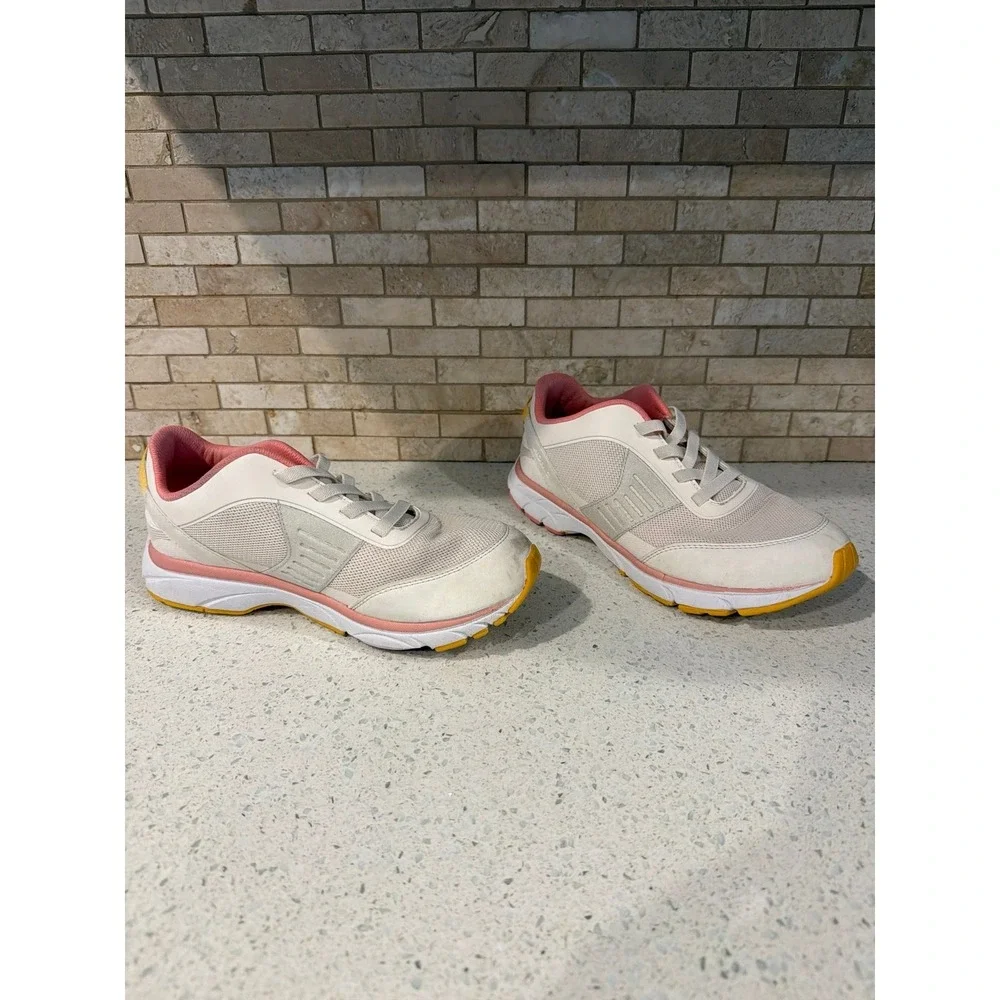 Vionic Seville Walking Sneakers Women's Size 8.5 Beige‎ Pink Orthopedic Comfort